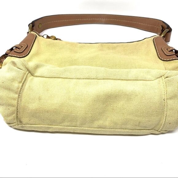 Fossil Khaki Canvas Shoulder Bag - Picture 2 of 13
